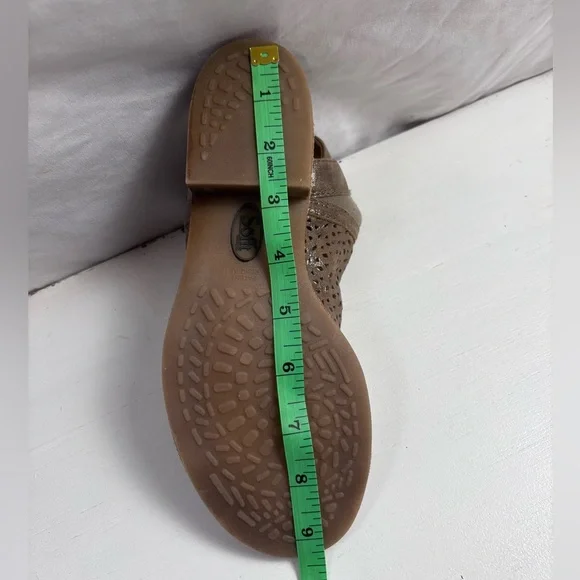 Söfft Nalda Metallic Suede Sandals Women’s 6M – Distressed Leather Comfort Chic - Picture 12 of 14